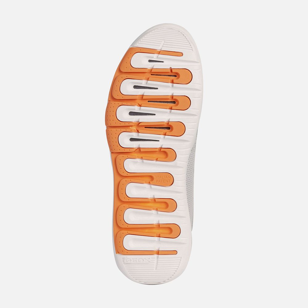 Basket Geox Modual Abx - Blanche/Orange - Homme 075863-NGH